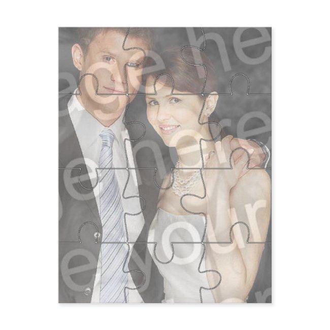 12pc Custom Photo "mock" Puzzle Vertical Invite