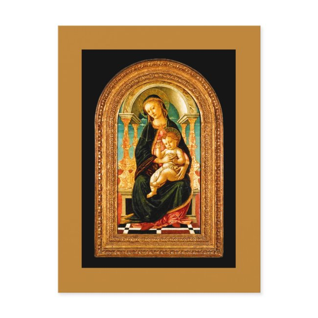 1470 Botticelli Madonna And Child Enthroned Holiday Postinvitations