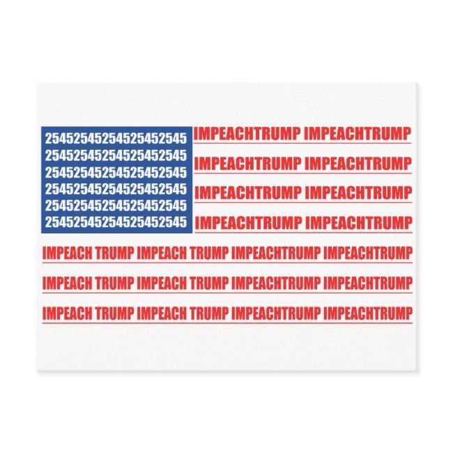 2545 Flag Impeach Trump Postinvitations