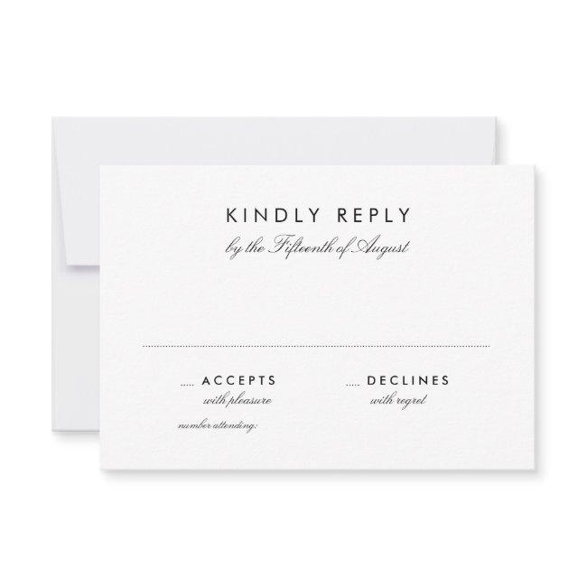 3.5" X 5" Simple Chic Wedding Rsvp Invitations