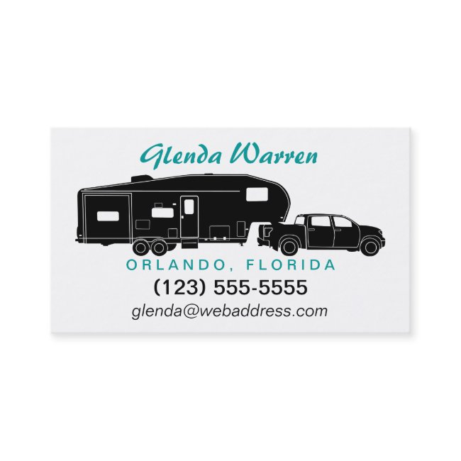 5th Wheel / Toy Hauler Silhouette Calling Invitations