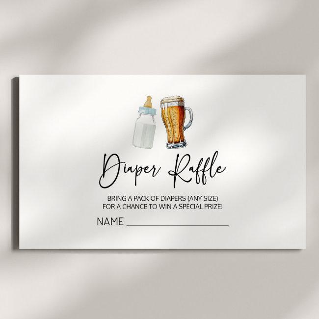 A Baby Is Brewing Beer Baby Shower Diaper Raffle Enclosure Invitations
