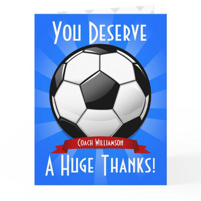 A Big Soccer Ball Giant Thank You Invitations