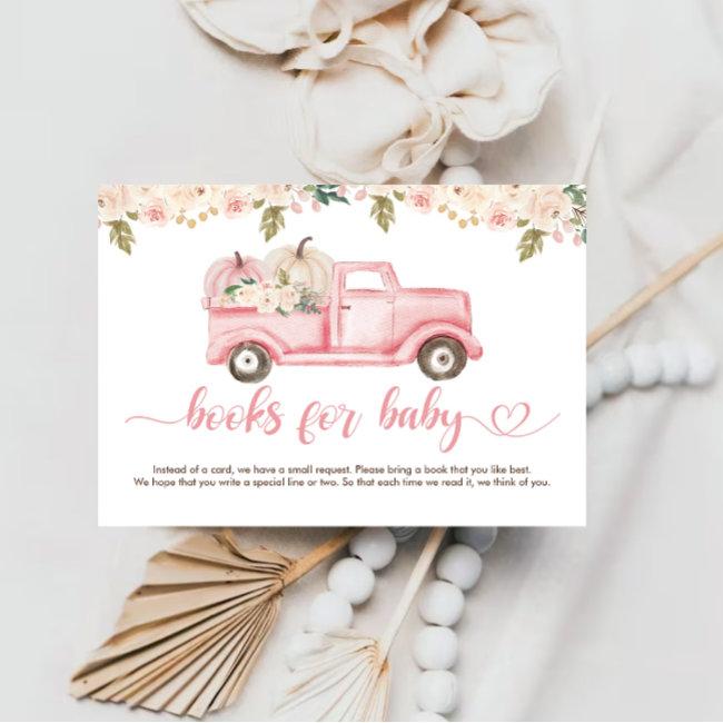 A Little Pumpkin Baby Shower Books For Baby Ticket Enclosure Invitations