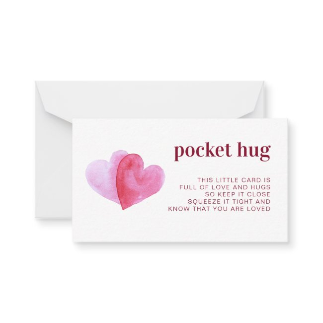 A Pocket Hug | Watercolor Hearts Note Invitations
