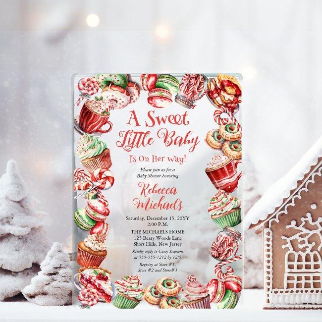 A Sweet Little Baby Candy Frame Baby Shower Acrylic Invitations