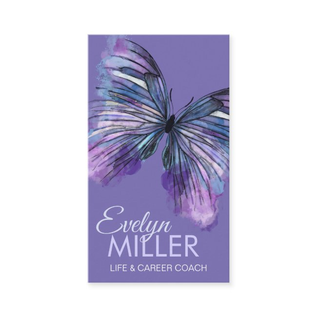 Abstract Watercolor Ink Butterfly Business Invitations