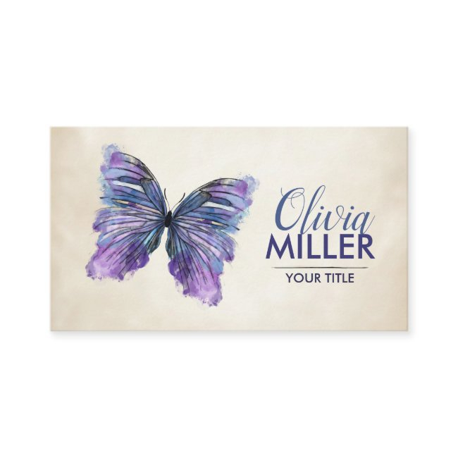 Abstract Watercolor Ink Butterfly Business Invitations