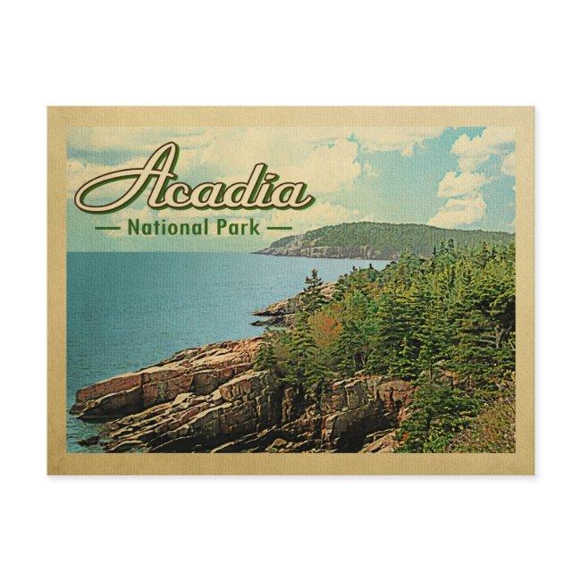Acadia National Park Vintage Travel Postinvitations