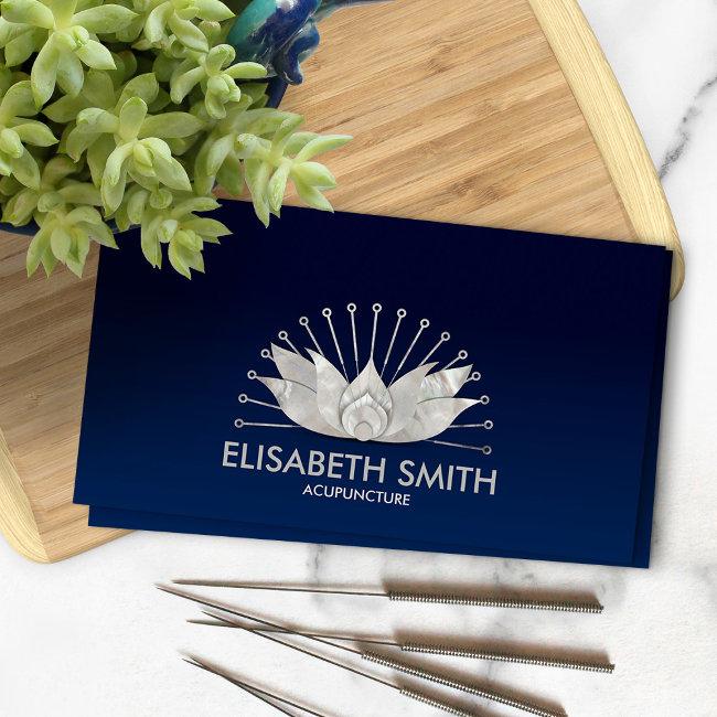 Acupuncture Lotus - Mother Of Pearl Business Invitations