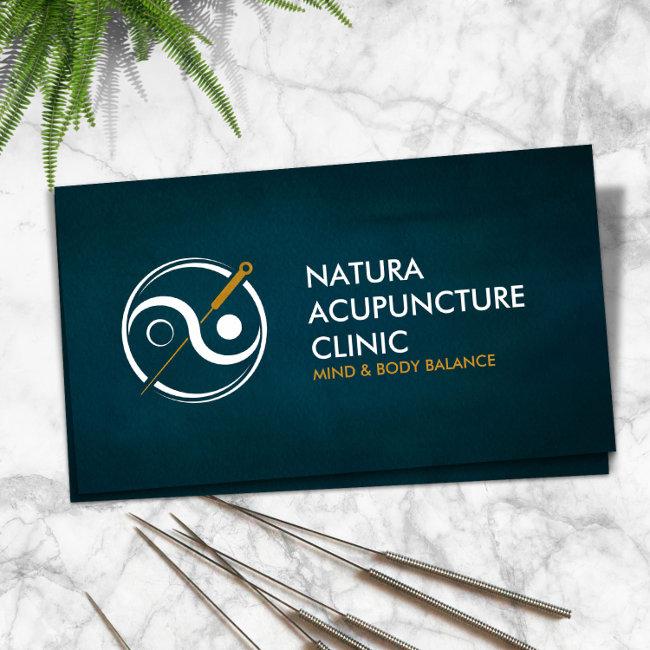 Acupuncture Needle - Yin Yang Business Invitations