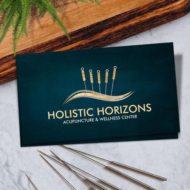 Acupuncture Needles Spine Wave Business Invitations