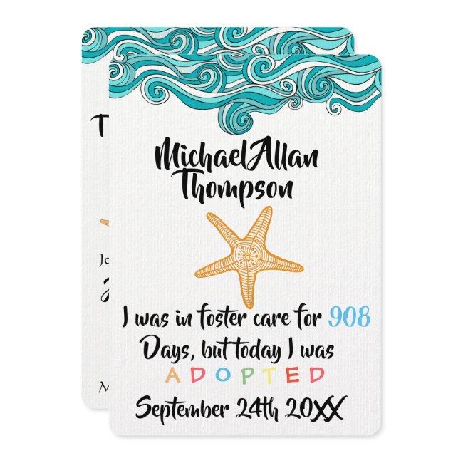 Adoption From Foster Care Announcment- Party Invitation