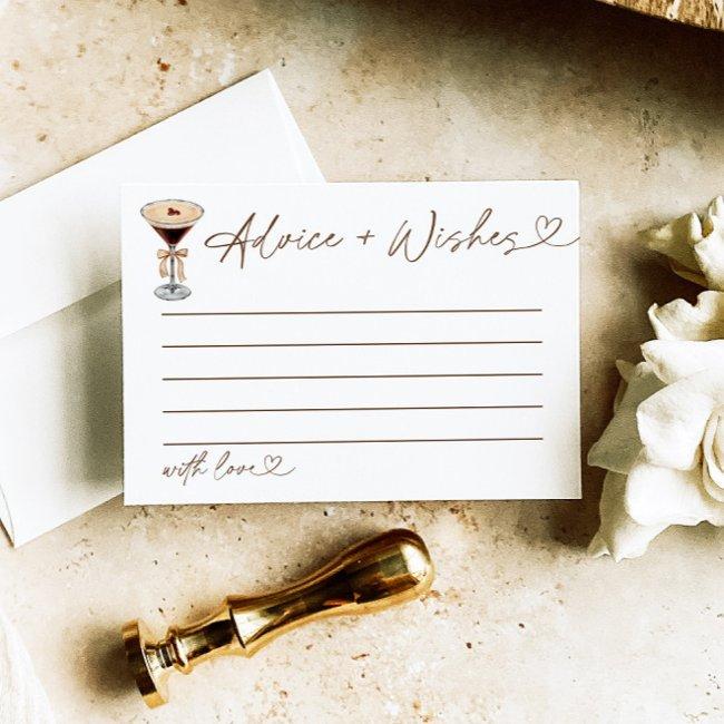 Advice & Wishes Shower Game Espresso Martini Enclosure Invitations