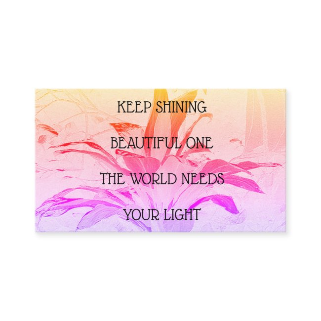 Affirmation Business Invitations Gift Insert Back Blank