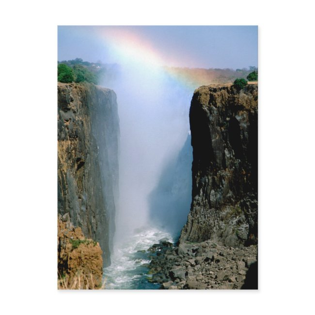 Africa, Zambia, Victoria Falls National Park. Postinvitations