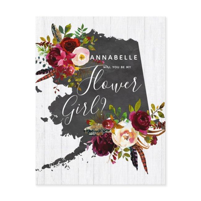 Alaska State Floral Will You Be My Flower Girl Invitation