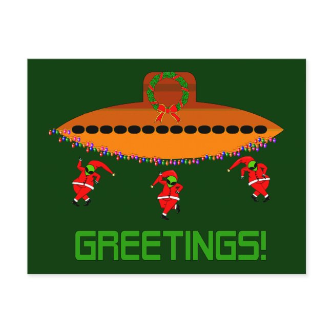 Alien Christmas Invitation