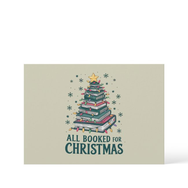 All Booked For Christmas Gift For Librarian Lover Invitation