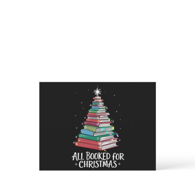 All Booked For Christmas Librarian Xma Book Lovers Holiday Postinvitations