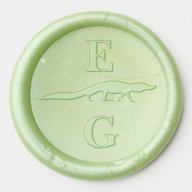 Alligator Wedding Detail Wax Seal Sticker