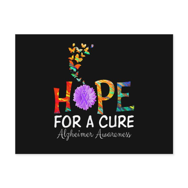 Alzheimer's Awareness Shirt Hope For A Cure Classi Holiday Postinvitations