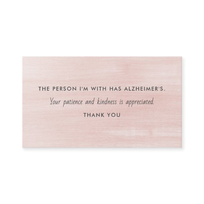 Alzheimer's Dementia Patience Kindness Information Business Invitations