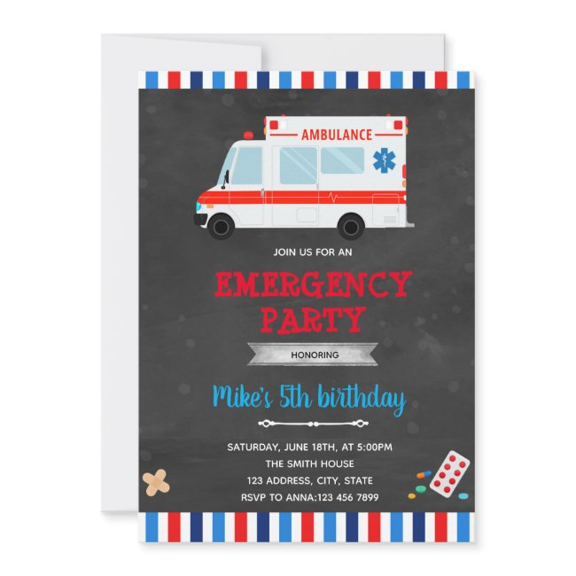 Ambulance Emergency Transportation Invitation