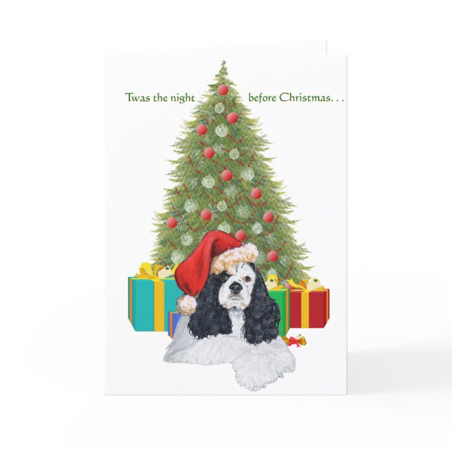 American Cocker Spaniel Christmas Holiday Invitations