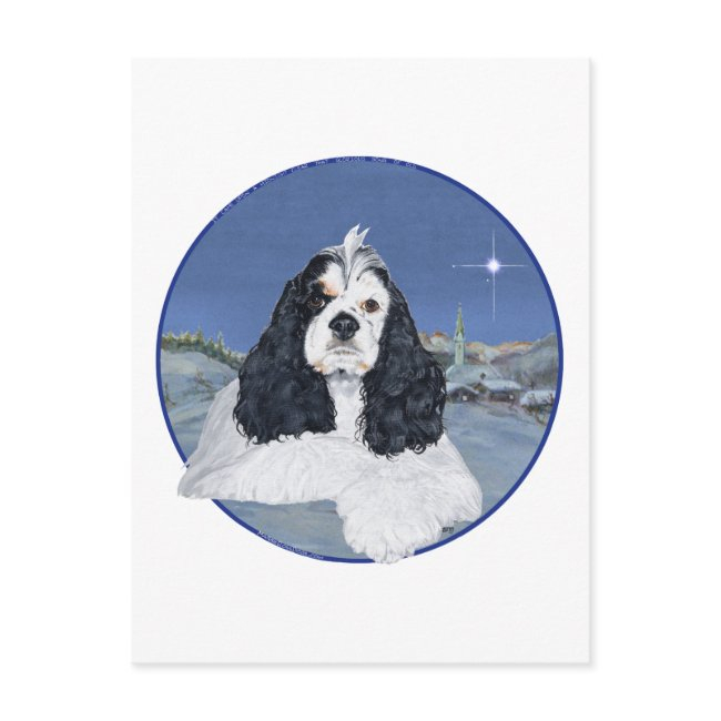 American Cocker Spaniel Christmas Holiday Postinvitations
