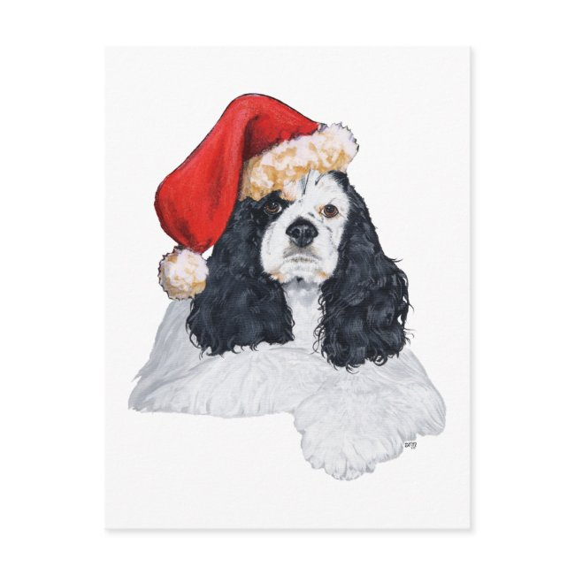 American Cocker Spaniel Christmas Holiday Postinvitations
