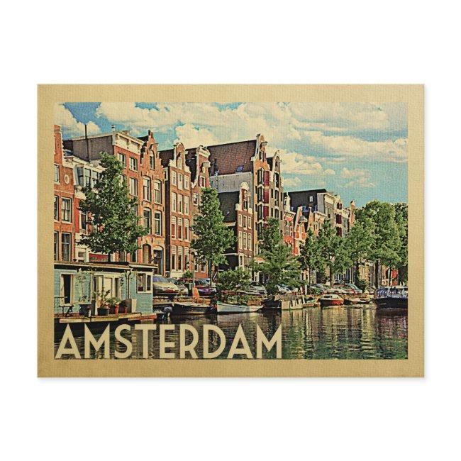Amsterdam Postinvitations Holland Vintage Travel