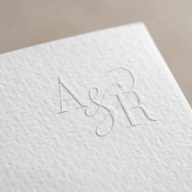 Andrea Monogram Elegant Formal Classic Wedding Embosser