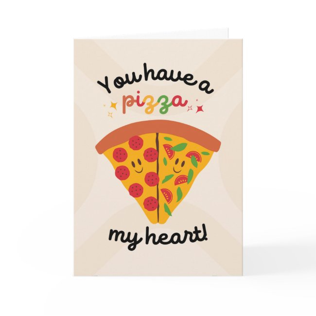 Anniversary Cute Pizza Illustration Invitations