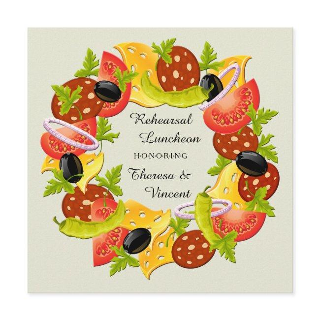 Antipasto Wreath Luncheon Invitation