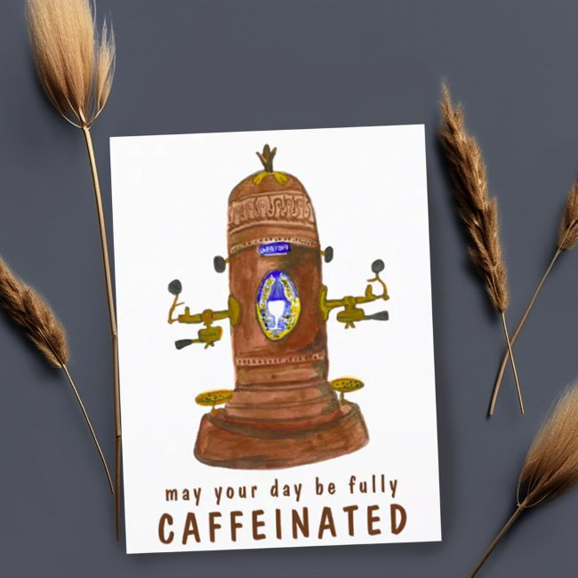 Antique Espresso Machine Coffee Customize It Funny Postinvitations
