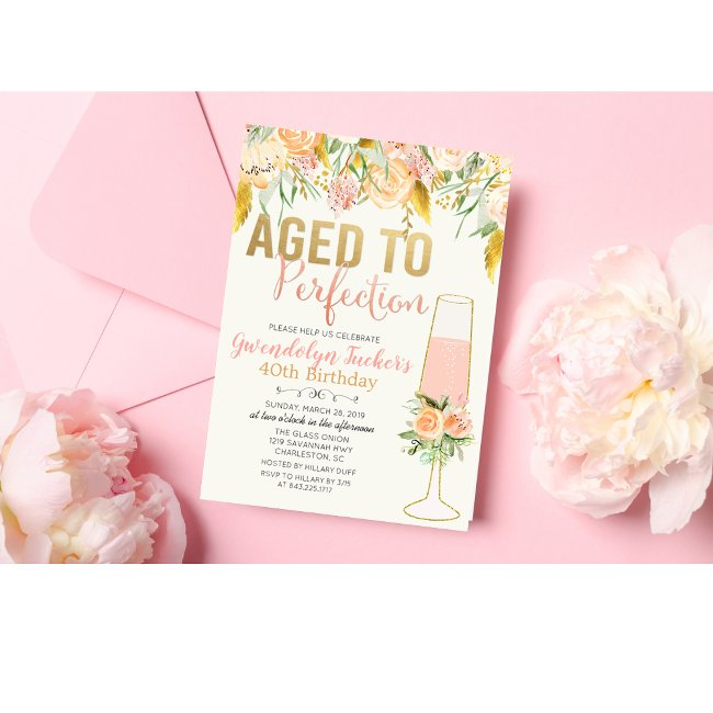 Any Age - Aged To Perfection Birthday Invitation
