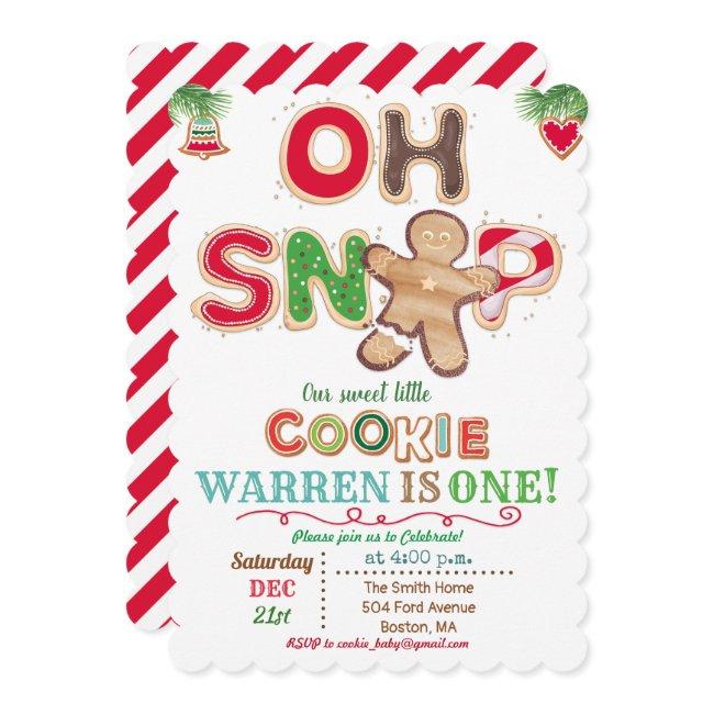 Any Age - Oh Snap Gingerbread Birthday Invitation