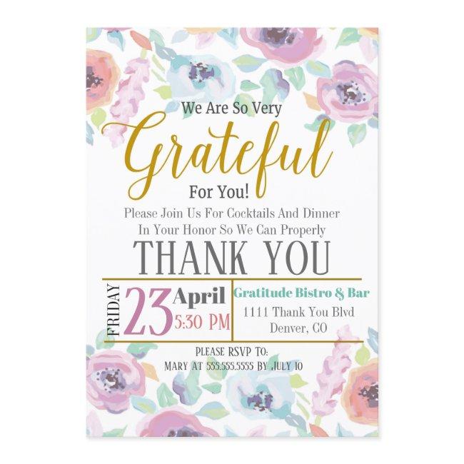 Appreciation Invitation, Grateful For Invitation