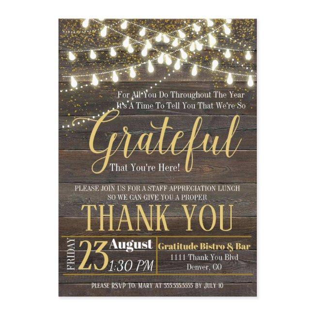 Appreciation Invitation, Grateful For Invitation