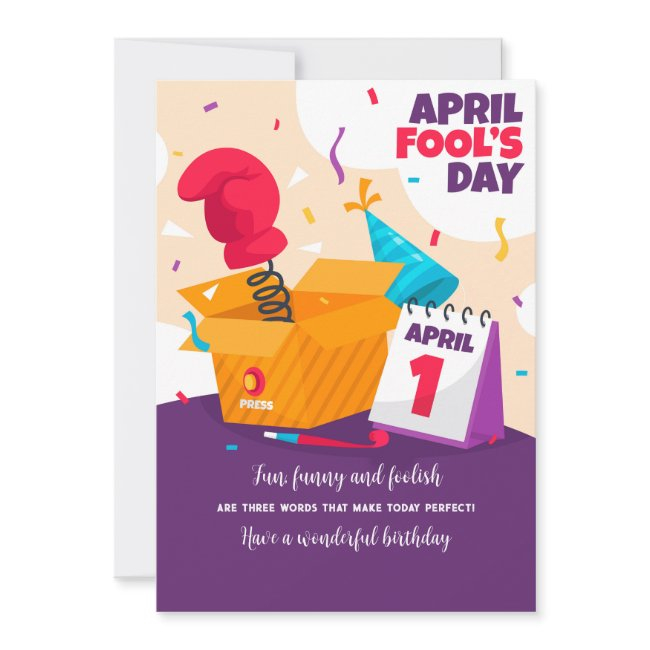 April Fool's Day Birthday Greeting Invitations