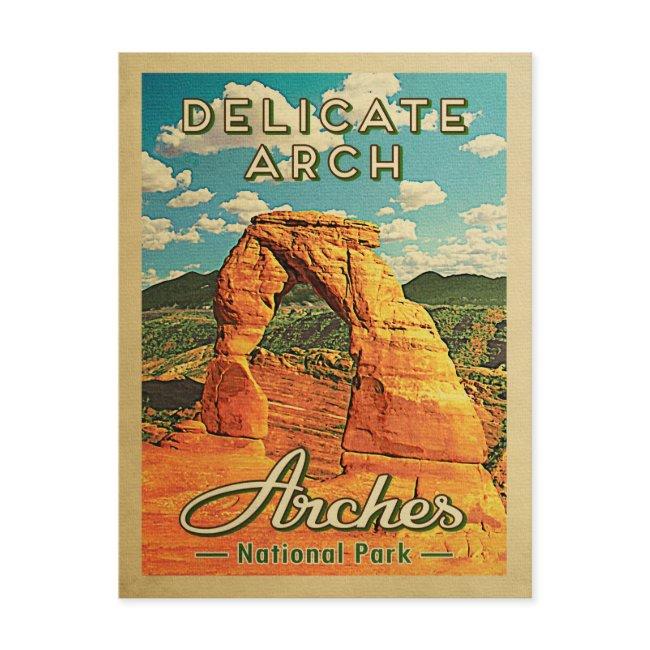 Arches National Park Postinvitations Retro Delicate Arch