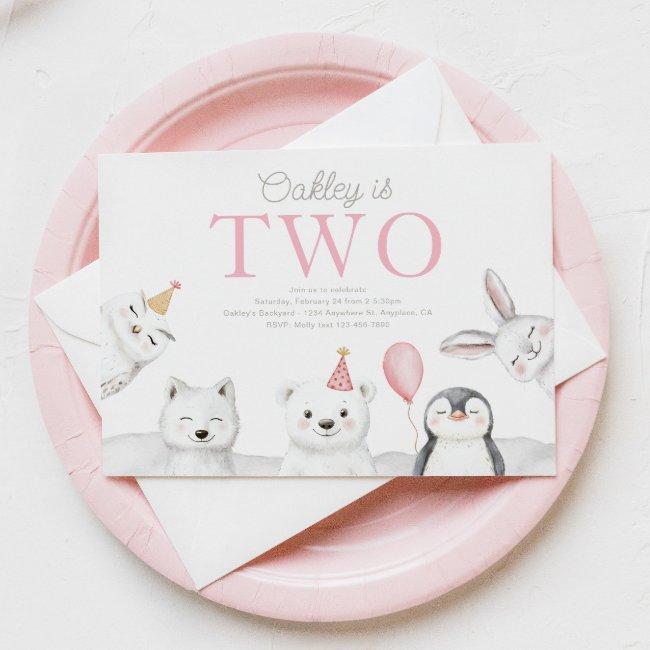 Arctic Animals Birthday Invitation
