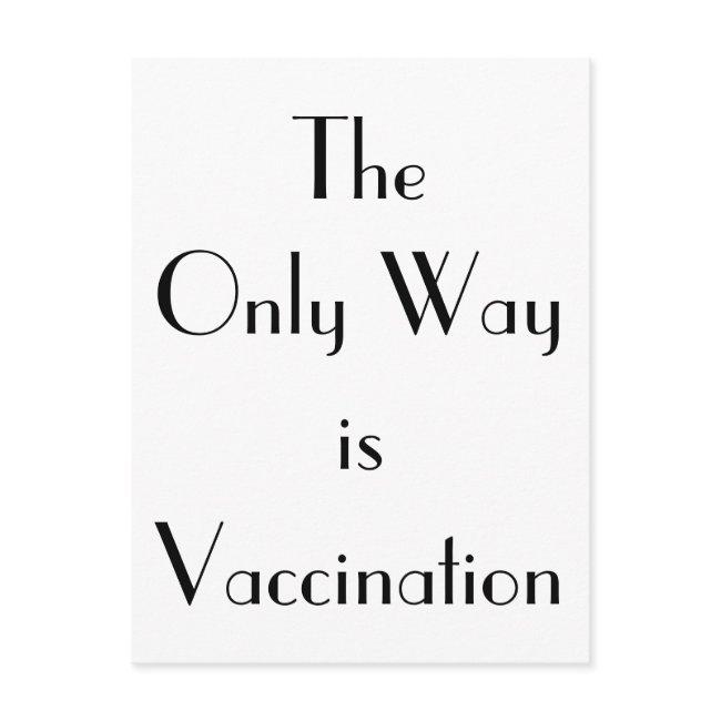 Art Deco The Only Way Is Vaccination Postinvitations