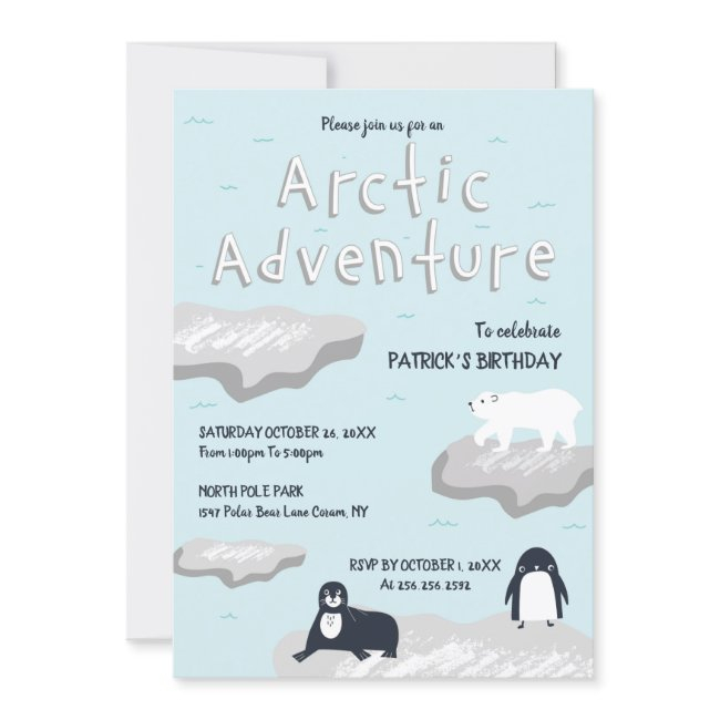 Artic Adventure Birthday Invitation