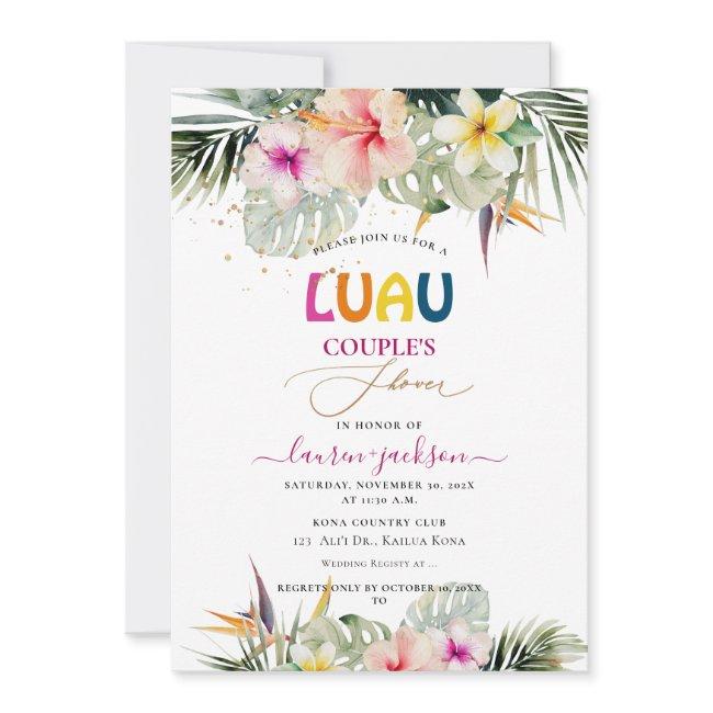 Artsapp Tropical Paradise Luau Couples Shower Invitation