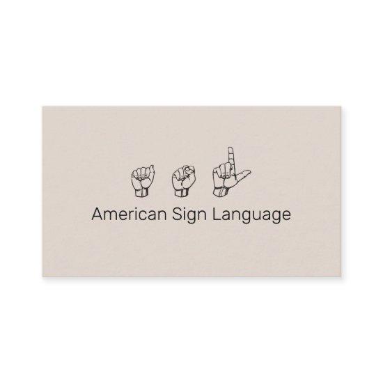 Asl, Sign Language, Translator, Business Invitations