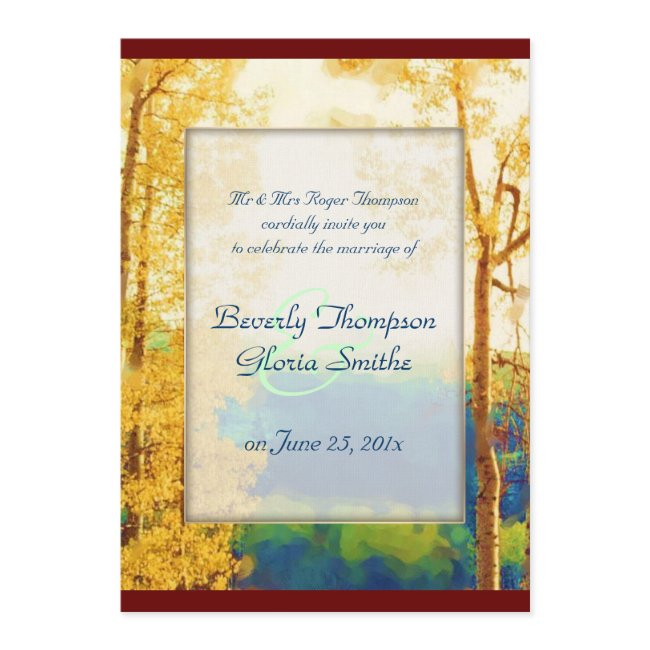 Aspen Glow Wedding Invitation