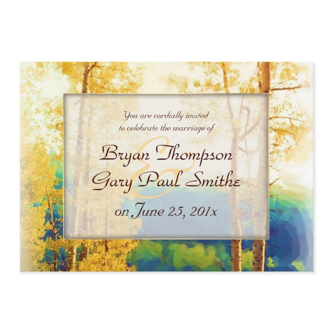 Aspen Glow Wedding Invitation