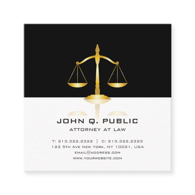 Attorney At Law Office Modern Elegant Lawyer Square Business Invitations